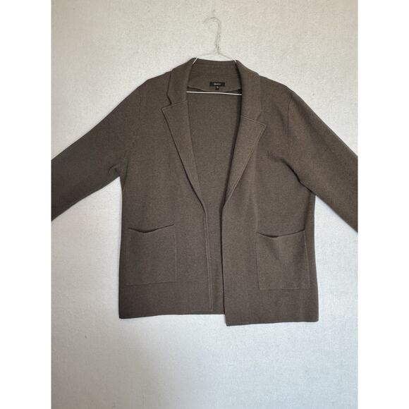 Quince Heathered Brown Open Front Cardigan - Picture 7 of 15